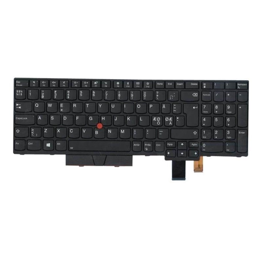 Tastatur - Lenovo Lite-On SN8361BL - Bærbar tastatur - til udskiftning - Nordisk - Sort - 01HX298