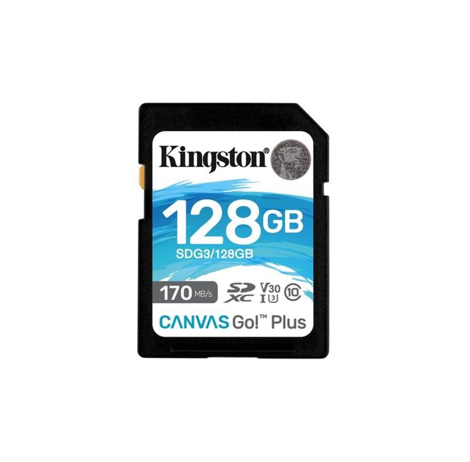 Hukommelseskort - Kingston Canvas Go! Plus SD - 170MB/s - 128GB - SDG3/128GB