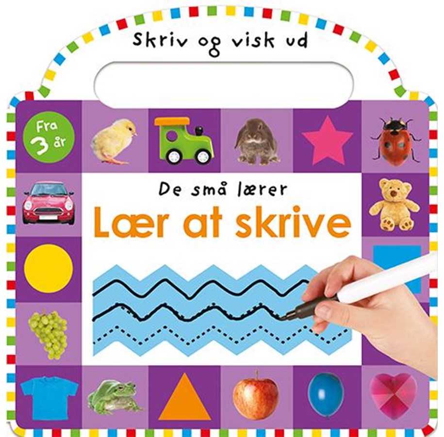 Børnebøger - De små lærer - Skriv og visk ud - Lær at skrive - Børnebog - Papbog *DEMO* - 9788741501024