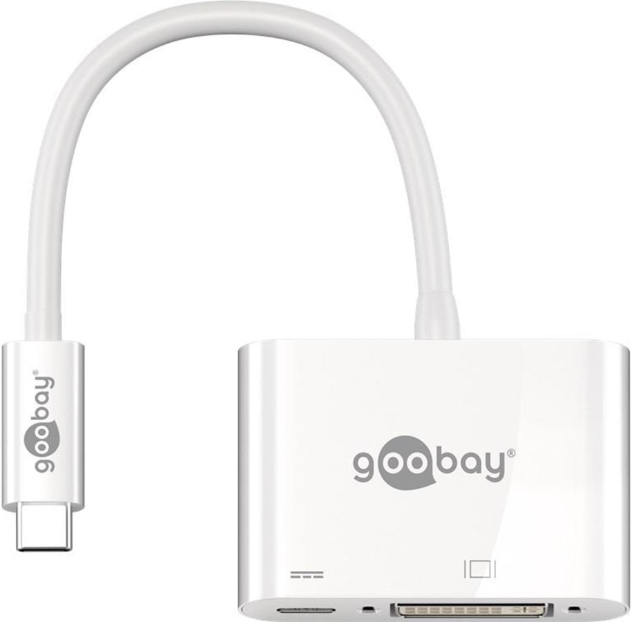Skærmkabel - Pro USB C with Power Delivery to DVI-I & USB C adapter - 4040849621086