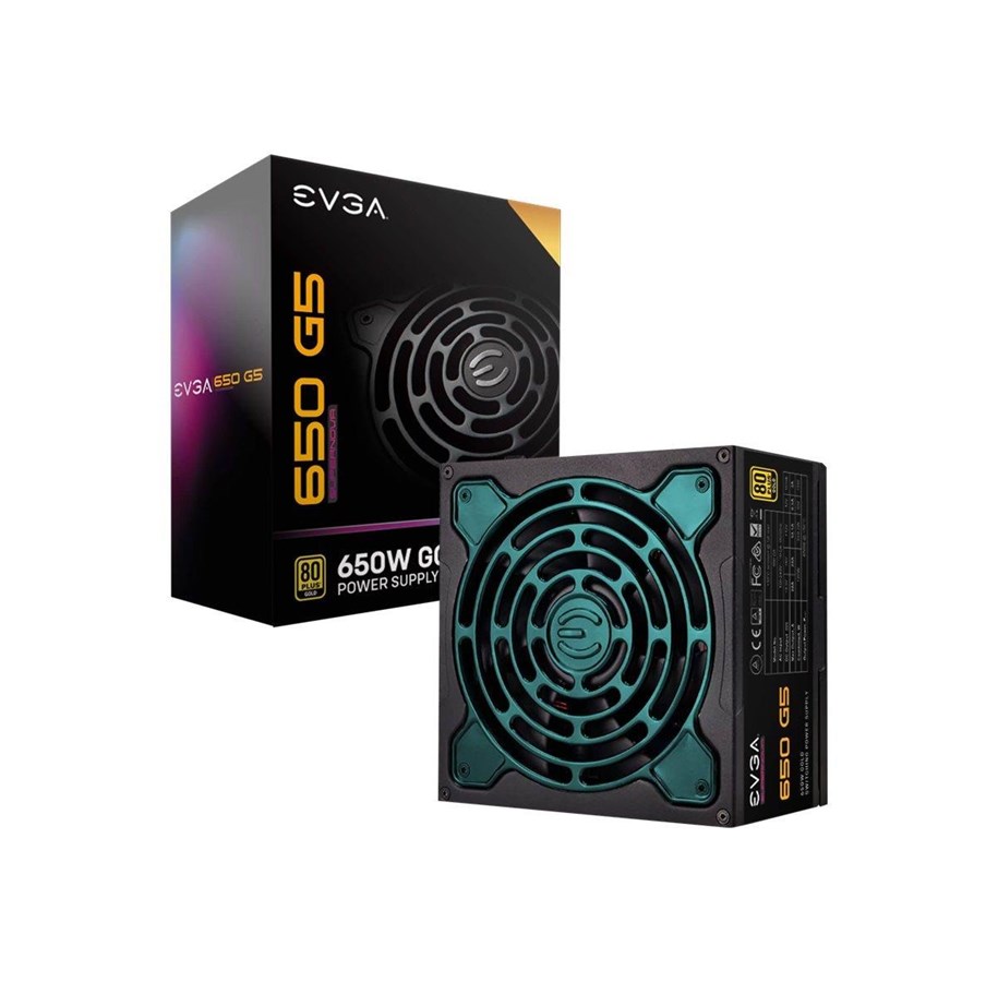 Strømforsyning - EVGA SuperNOVA 650 G5 Strømforsyning - 650 Watt - 130 mm - ATX - 80 Plus Gold certified - 220-G5-0650-X2