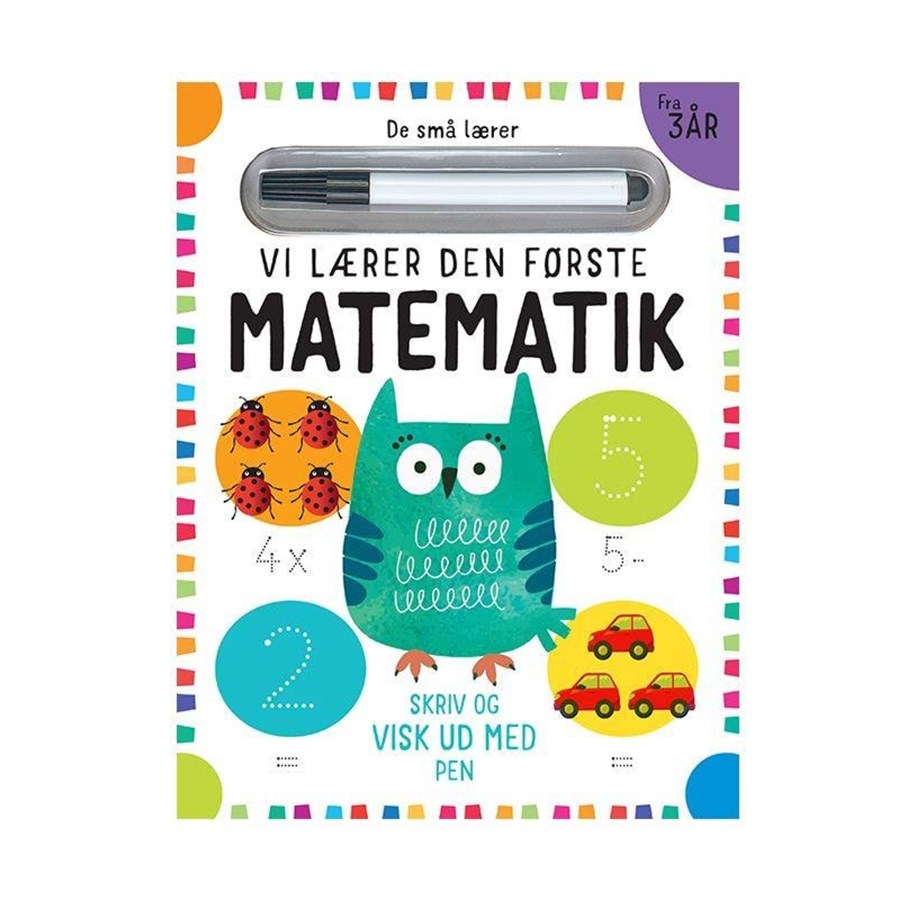 Børnebøger - De små lærer - Skriv og visk ud - Vi skriver den første matematik - Børnebog - Papbog *DEMO* - 9788741512587