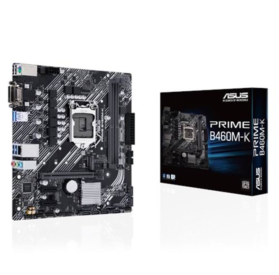 Bundkort - ASUS PRIME B460M-K Bundkort - Intel B460 - Intel LGA1200 - DDR4 RAM - Micro-ATX - 90MB1400-M0EAY0