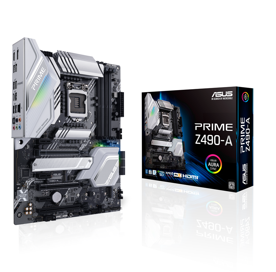 Bundkort - ASUS PRIME Z490-A Bundkort - Intel Z490 - Intel LGA1200 socket - DDR4 RAM - ATX - 90MB1390-M0EAY0