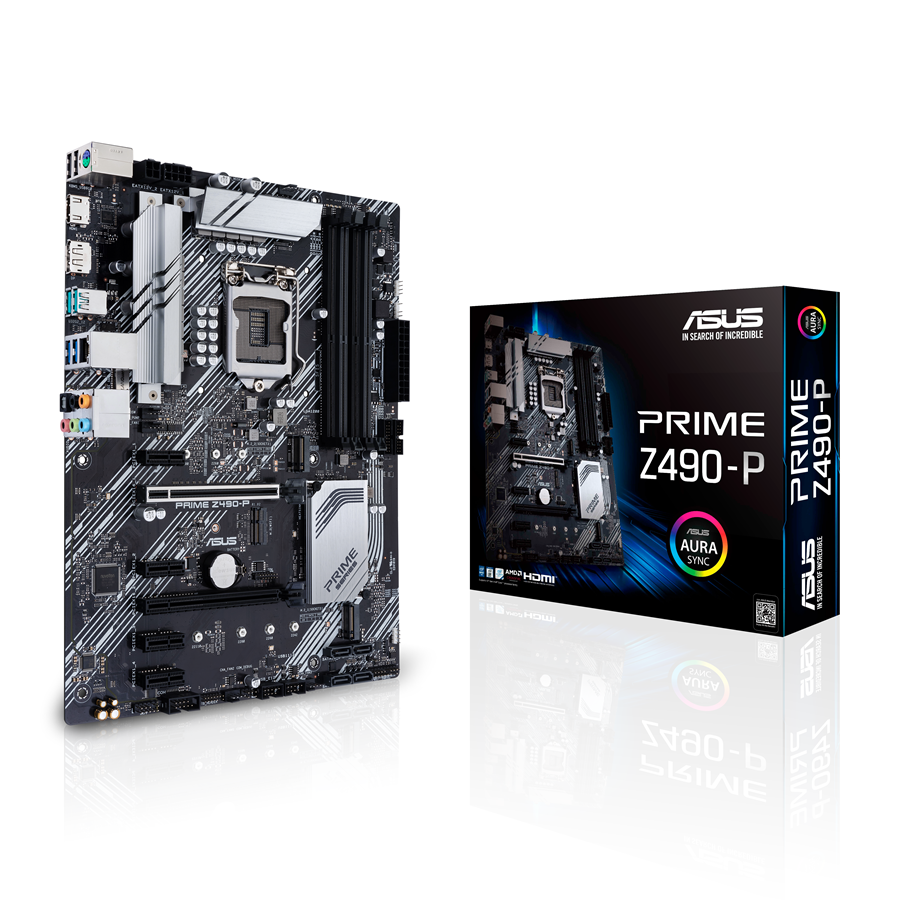 Bundkort - ASUS PRIME Z490-P Bundkort - Intel Z490 - Intel LGA1200 socket - DDR4 RAM - ATX - 90MB12V0-M0EAY0
