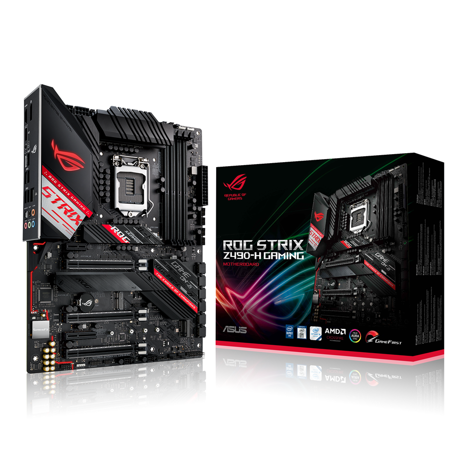 Bundkort - ASUS ROG STRIX Z490-H GAMING Bundkort - Intel Z490 - Intel LGA1200 socket - DDR4 RAM - ATX - 90MB12S0-M0EAY0