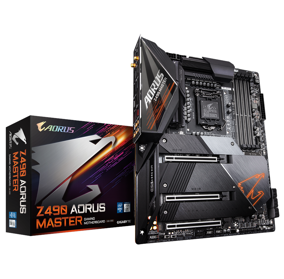 Bundkort - GIGABYTE Z490 AORUS MASTER Bundkort - Intel Z490 - Intel LGA1200 socket - DDR4 RAM - ATX - Z490 AORUS MASTER