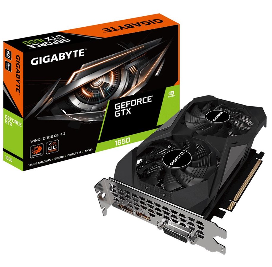 Grafikkort - GIGABYTE GeForce GTX 1650 OC - 4GB GDDR6 RAM - Grafikkort - GV-N1656WF2OC-4GD