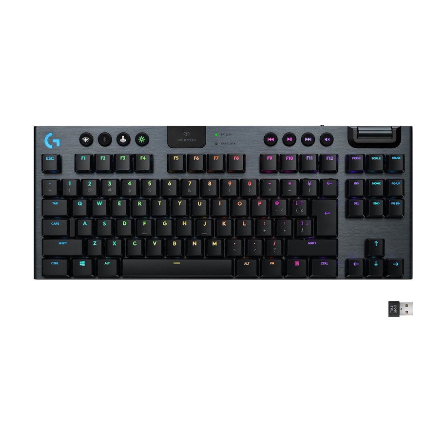 Tastatur - Logitech G915 TKL LIGHTSPEED Wireless GL Clicky - Gaming Tastatur - Uden Numpad - Nordisk - Sort - 920-009534