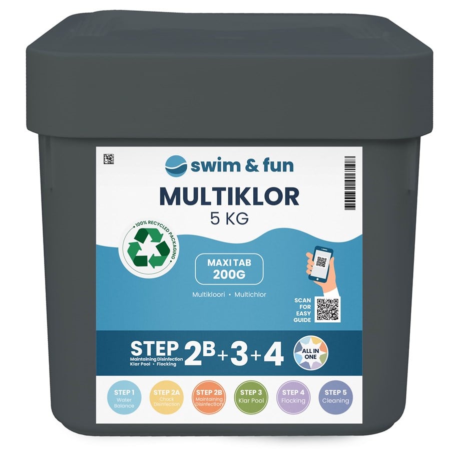 Pools og Badebassiner - Swim & Fun MultiKlor Maxi Tab 200 g, 5 kg - 1710