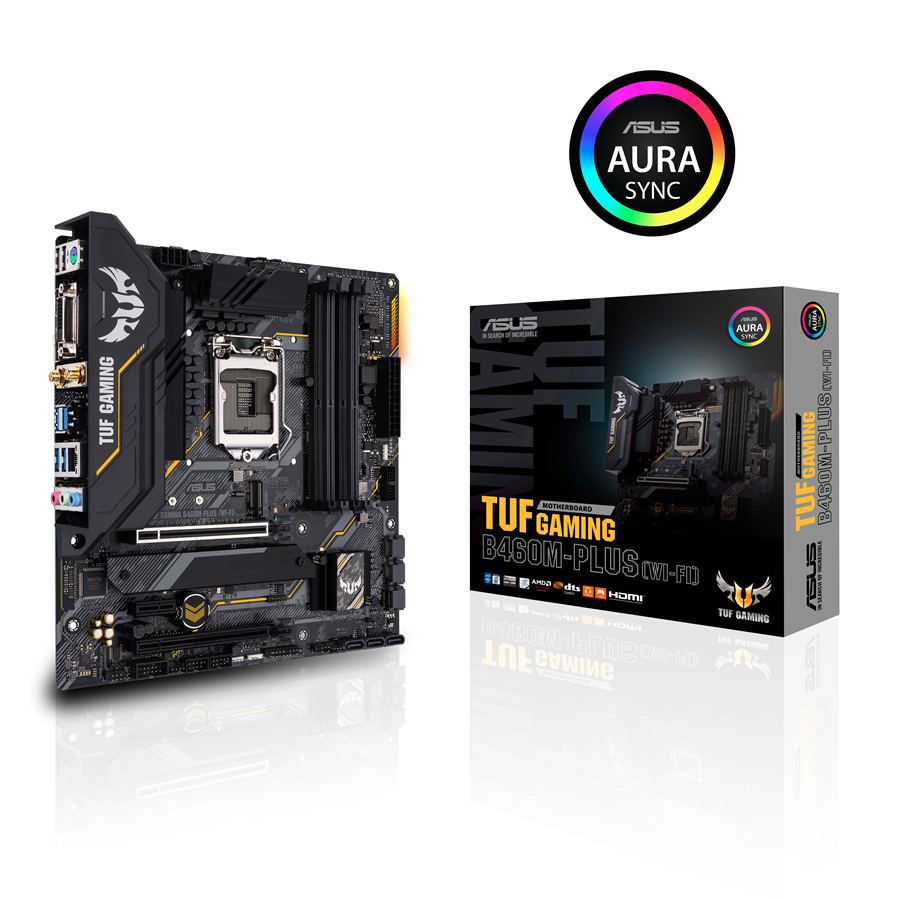 Bundkort - ASUS TUF GAMING B460M-PLUS (WI-FI) Bundkort - Intel B460 - Intel LGA1200 socket - DDR4 RAM - Micro-ATX - 90MB1440-M0EAY0