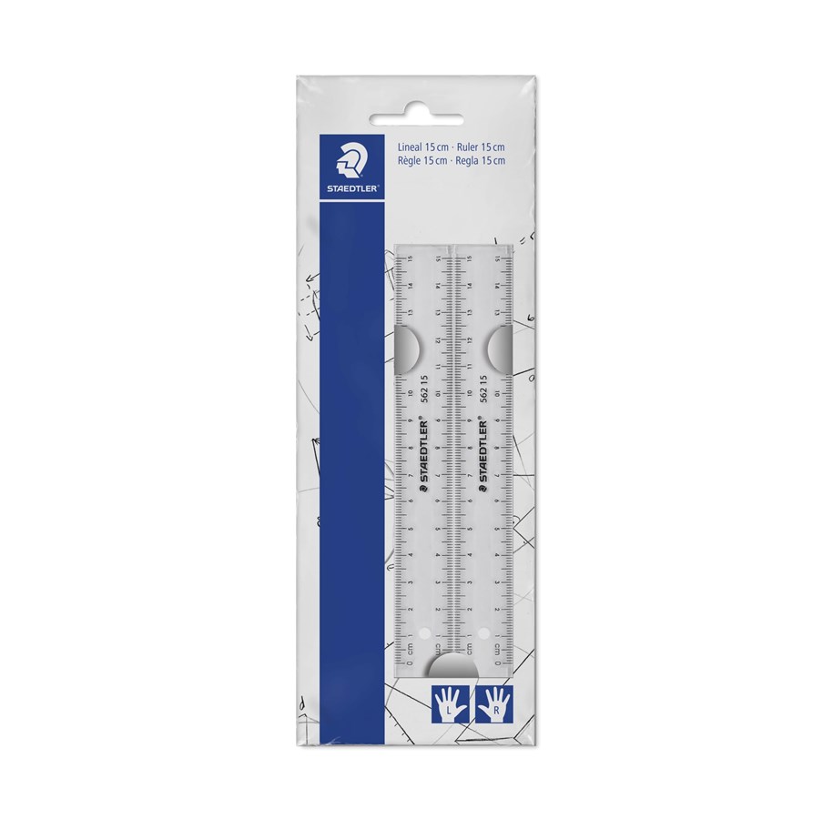 Skrive- og Tegneværktøjer - Staedtler STAEDTLER LINEAL TRANS 15 cm  2STK, ÆSKE MED 20 SÆT - 562 152 PB