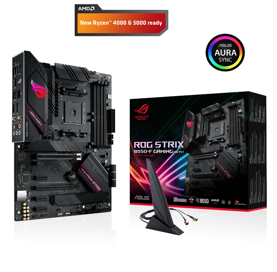 Bundkort - ASUS ROG STRIX B550-F GAMING (WI-FI) Bundkort - AMD B550 - AMD AM4 socket - DDR4 RAM - ATX - 90MB14F0-M0EAY0