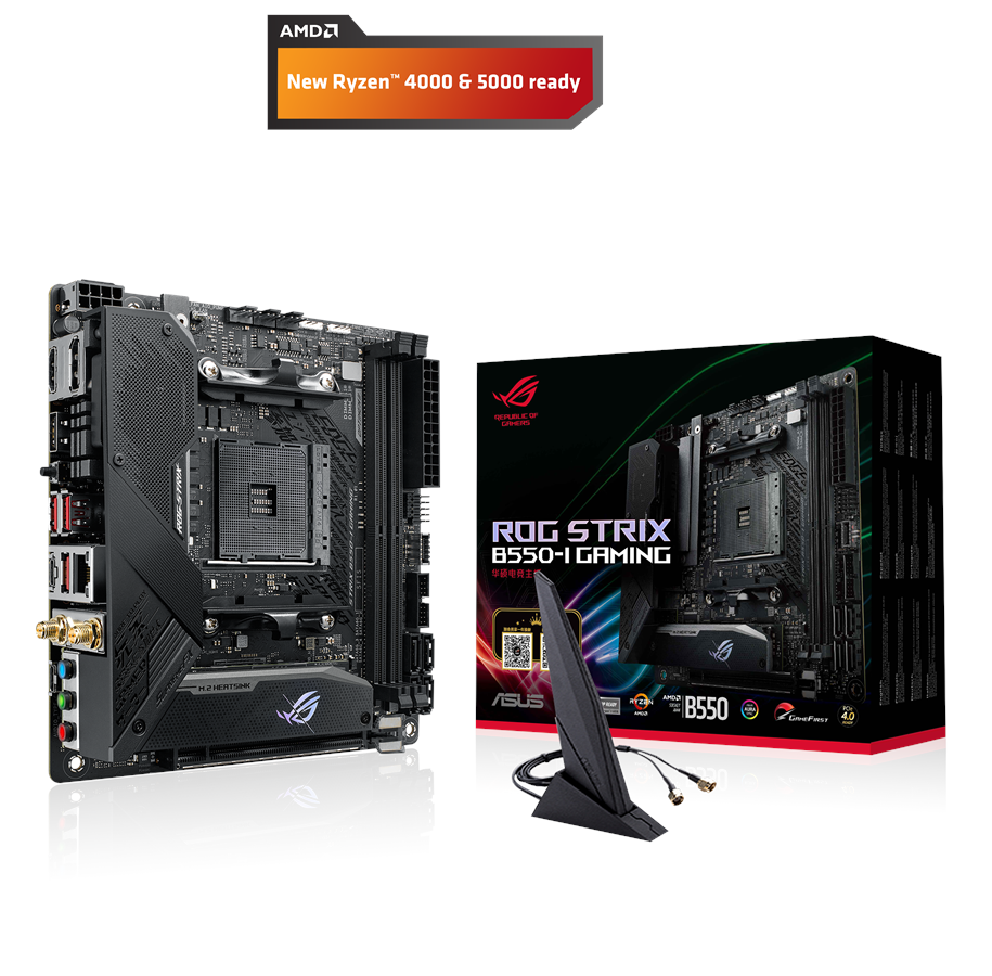 Bundkort - ASUS ROG STRIX B550-I GAMING Bundkort - AMD B550 - AMD AM4 - DDR4 RAM - Mini-ITX - 90MB14L0-M0EAY0
