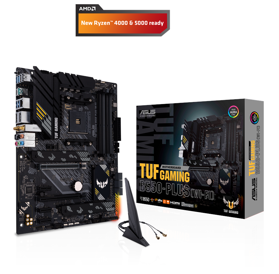 Bundkort - ASUS TUF GAMING B550M-PLUS (WI-FI) Bundkort - AMD B550 - AMD AM4 - DDR4 RAM - Micro-ATX - 90MB1490-M0EAY0