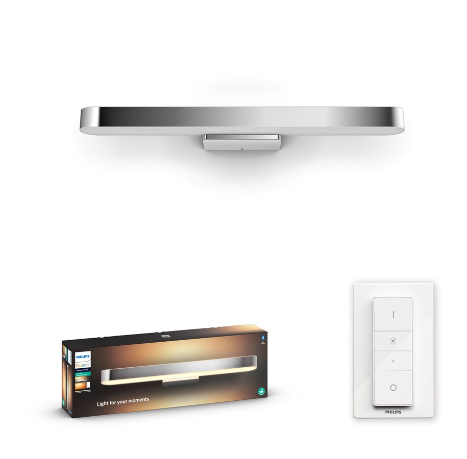 Smart Home - Philips Hue Adore Badeværelse Væglampe - BT - Krom - 915005919301