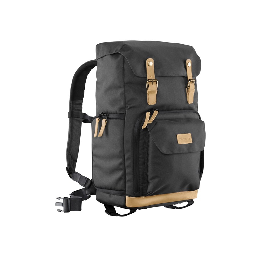 Kameratasker - mantona Luis Photo Backpack Black Retro - 21344