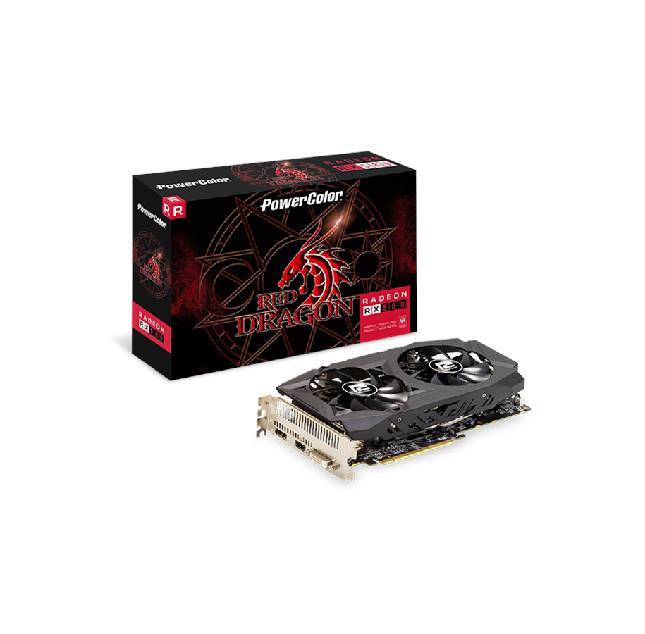 Grafikkort - PowerColor Radeon RX 580 Red Dragon - 8GB GDDR5 RAM - Grafikkort - AXRX 580 8GBD5-DHDV2/OC
