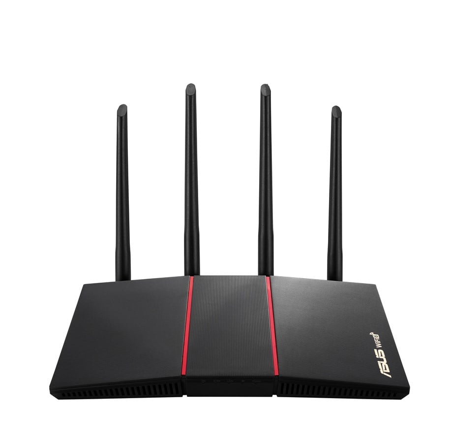 Router & firewall - ASUS RT-AX55 AX1800 Dual Band WiFi 6 (802.11ax) Router supporting MU-MIMO and OFDMA - Wireless router Wi-Fi 6 - 90IG06C0-BU9100