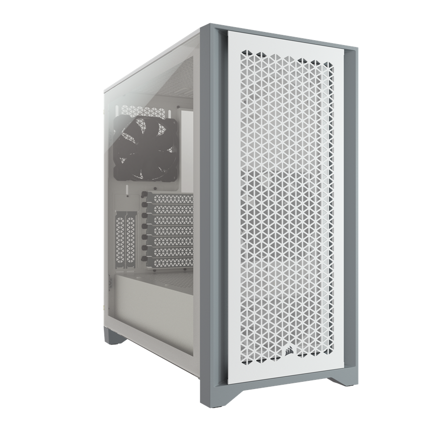 Kabinet - Corsair 4000D AIRFLOW TG - White - Kabinet - Miditower - Hvid - CC-9011201-WW