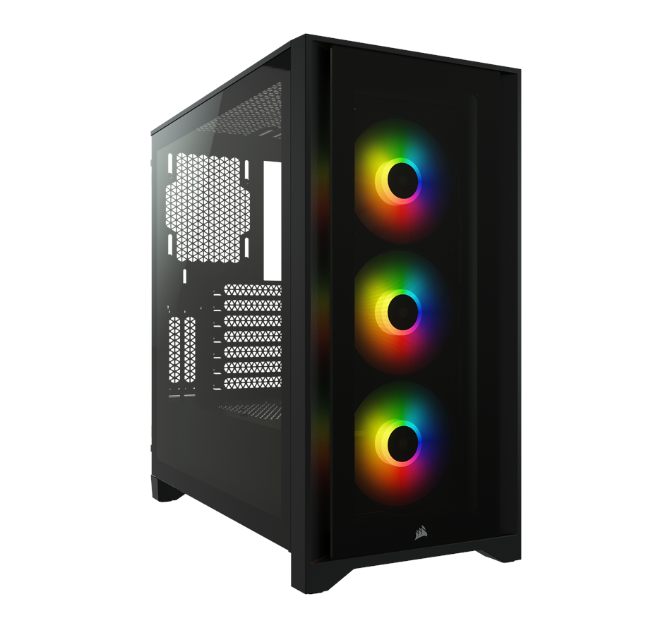 Kabinet - Corsair iCUE 4000X TG - Black - Kabinet - Miditower - Sort - CC-9011204-WW