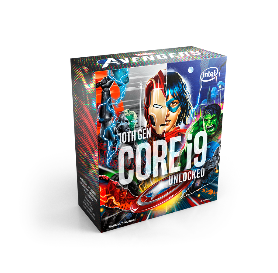 CPU - Intel Core i9-10900K Comet Lake - Avengers edition CPU - 10 kerner - 3.7 GHz - Intel LGA1200 - Intel Boxed (uden køler) - BX8070110900KA