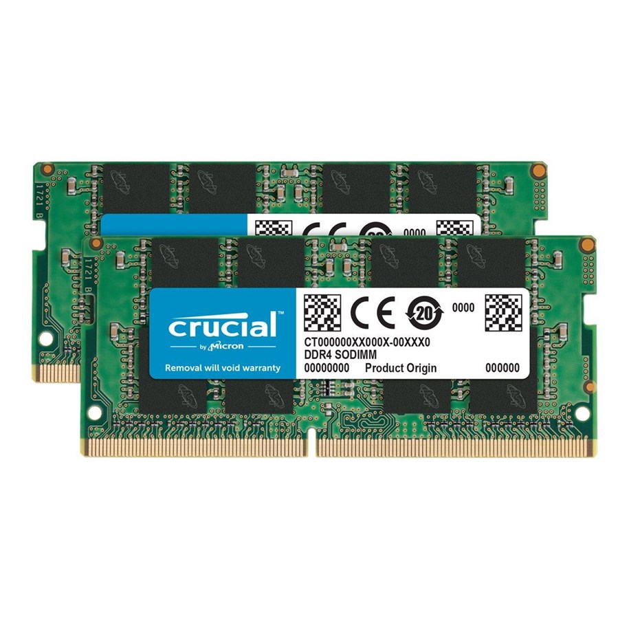 RAM - Crucial SODIMM DDR4-3200 - 16GB - CL22 - Dual Channel (2 pcs) - Grøn - CT2K8G4SFRA32A