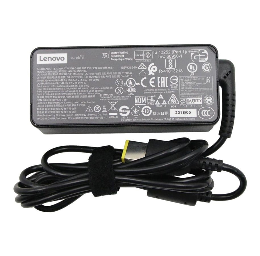 Chargeur Lenovo Chicony 45W - Modèle ADLX45NCC3A - Pour ThinkPad - Occasion Fonctionnel