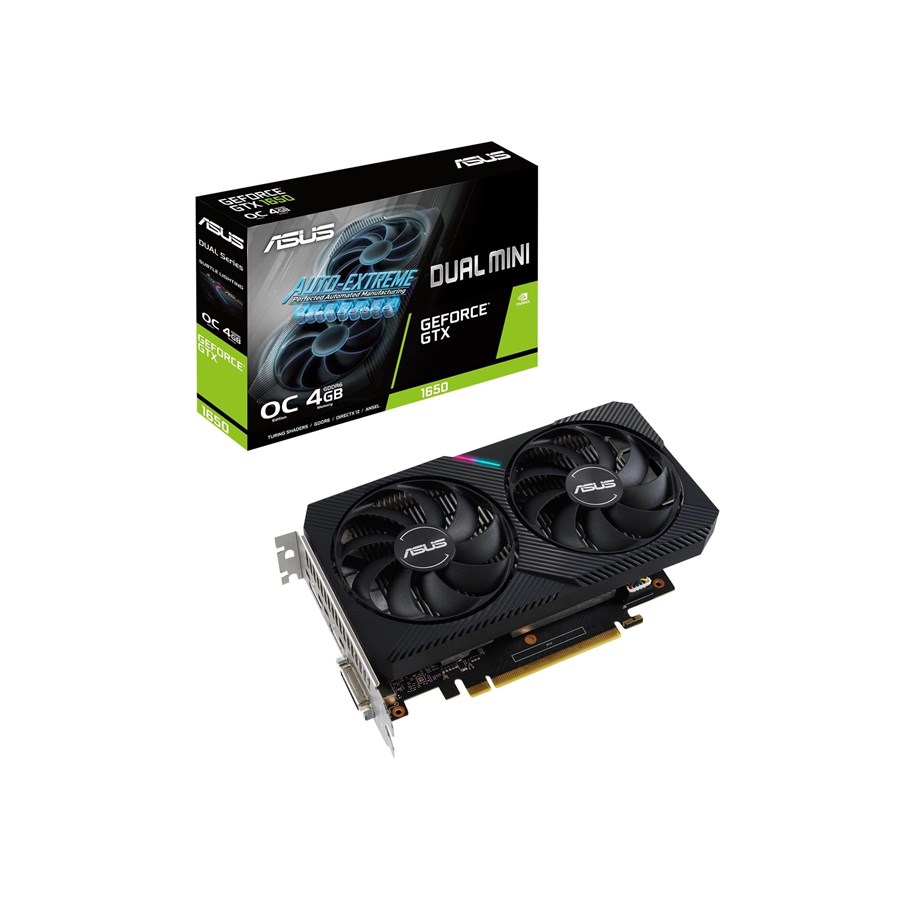 Grafikkort - ASUS GeForce GTX 1650 DUAL MINI OC - 4GB GDDR6 RAM - Grafikkort - 90YV0EH6-M0NA00