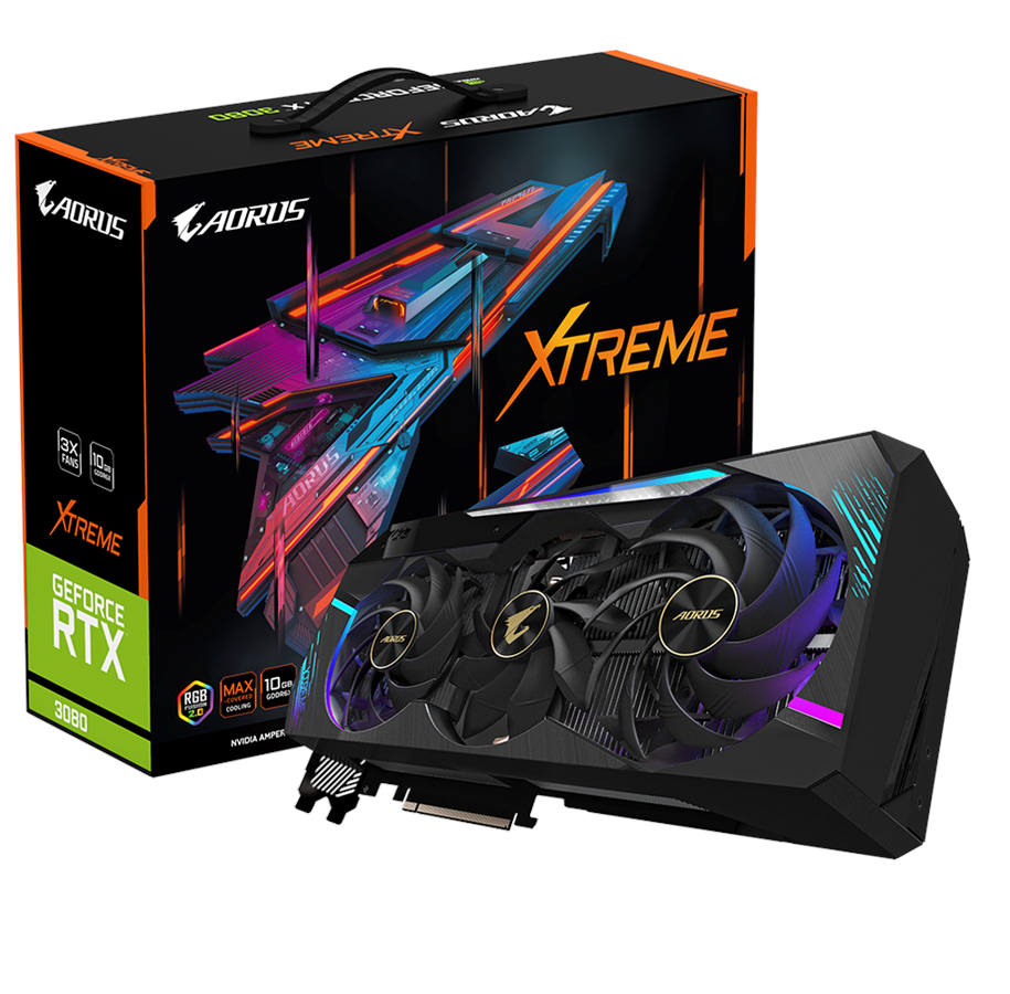 Grafikkort - GIGABYTE GeForce RTX 3080 AORUS Xtreme - 10GB GDDR6X RAM - Grafikkort - GV-N3080AORUS X-10GD