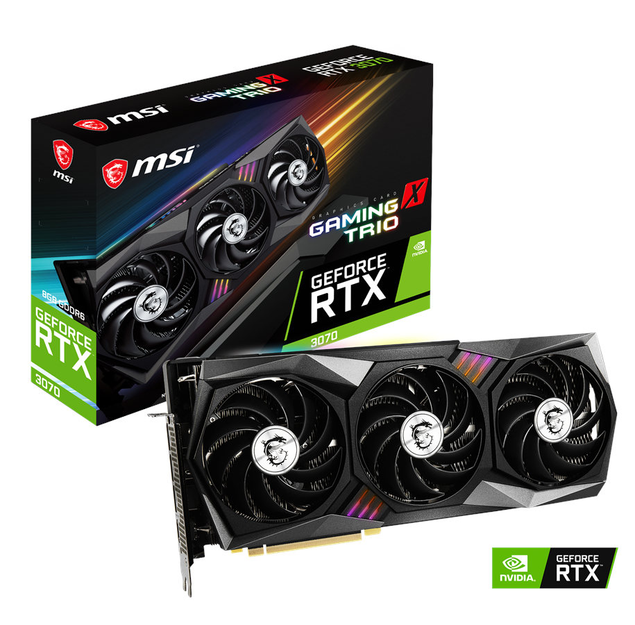 Grafikkort - MSI GeForce RTX 3070 GAMING X TRIO - 8GB GDDR6 RAM - Grafikkort - RTX 3070 GAMING X TRIO