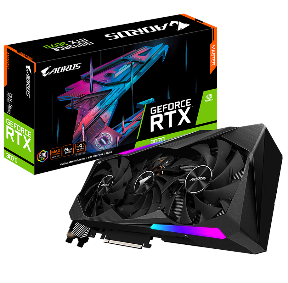 Grafikkort - GIGABYTE GeForce RTX 3070 AORUS Master - 8GB GDDR6 RAM - Grafikkort - GV-N3070AORUS M-8GD
