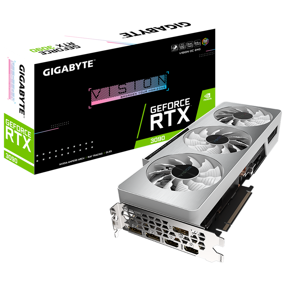 Grafikkort - GIGABYTE GeForce RTX 3090 VISION OC - 24GB GDDR6X RAM - Grafikkort - GV-N3090VISION OC-24GD