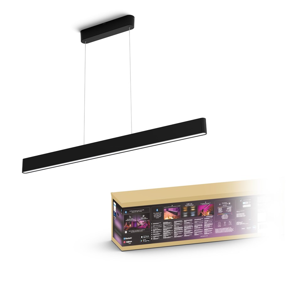 Smart Home - Philips Hue Ensis Pendel Lampe - BT - Sort - 915005976401