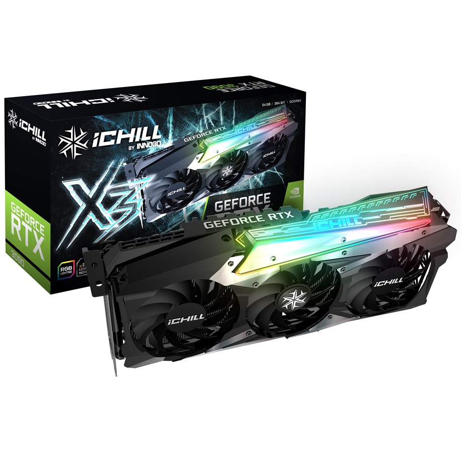 Grafikkort - Inno3D GeForce RTX 3090 iCHILL X3 - 24GB GDDR6X RAM - Grafikkort - C30903-246XX-1880VA37