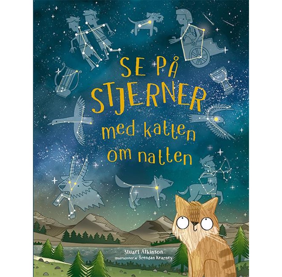 Børnebøger - Se på stjerner med katten om natten - Børnebog - Hardback - 9788762733640