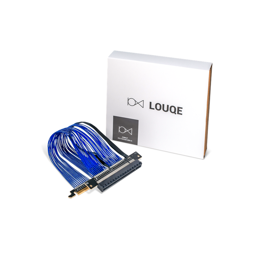 Kabinet Tilbehør - LOUQE COBALT PCI-E RC260 GEN 4+ Riser cable - LQ-RC26G4-AC-0BL