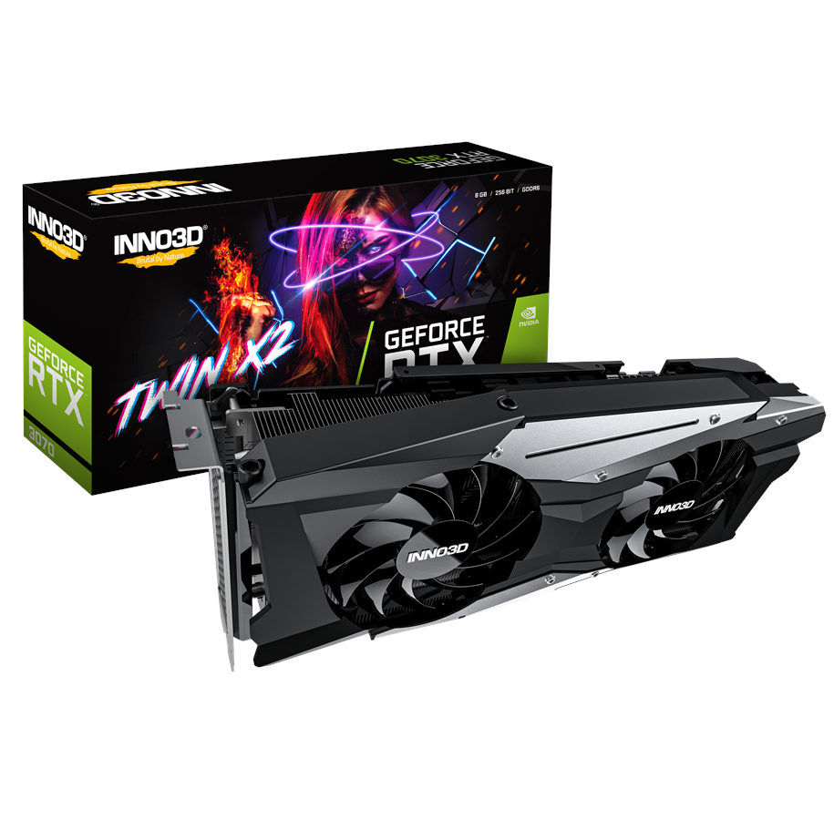 Grafikkort - Inno3D GeForce RTX 3070 Twin X2 OC - 8GB GDDR6 RAM - Grafikkort - N30702-08D6X-1710VA32L