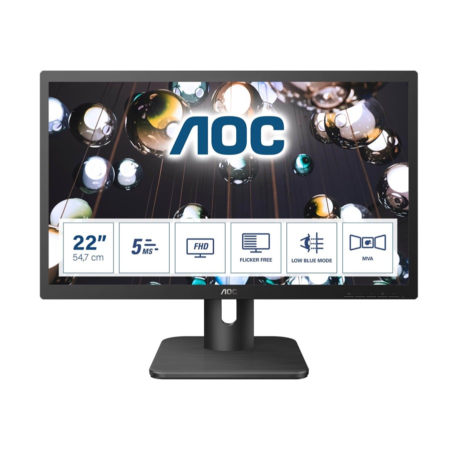 Skærm - 21" AOC 22E1Q Speakers - 22E1Q