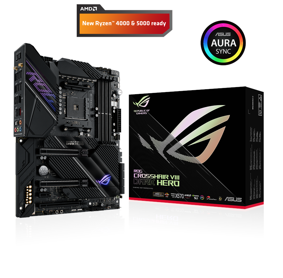 Bundkort - ASUS ROG CROSSHAIR VIII DARK HERO [Wi-Fi] Bundkort - AMD X570 - AMD AM4 socket - DDR4 RAM - ATX - 90MB1760-M0EAY0