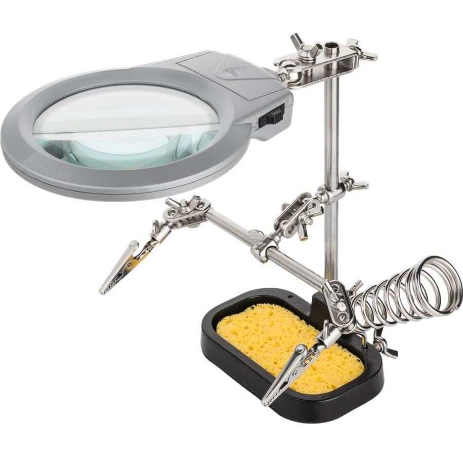 Værktøj - Fixpoint Third hand’ soldering support with magnifier and h - 4040849512261