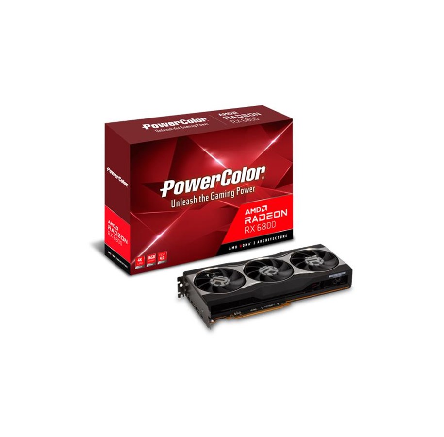 Grafikkort - PowerColor Radeon RX 6800 AMD Reference - 16GB GDDR6 RAM - Grafikkort - AXRX 6800 16GBD6-M2DHC
