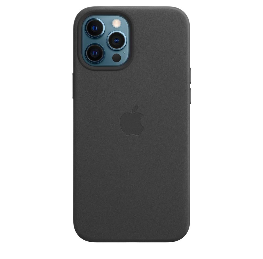 Mobil - Covers & Cases - Apple iPhone 12 Pro Max Leather Case with MagSafe - Black - MHKM3ZM/A