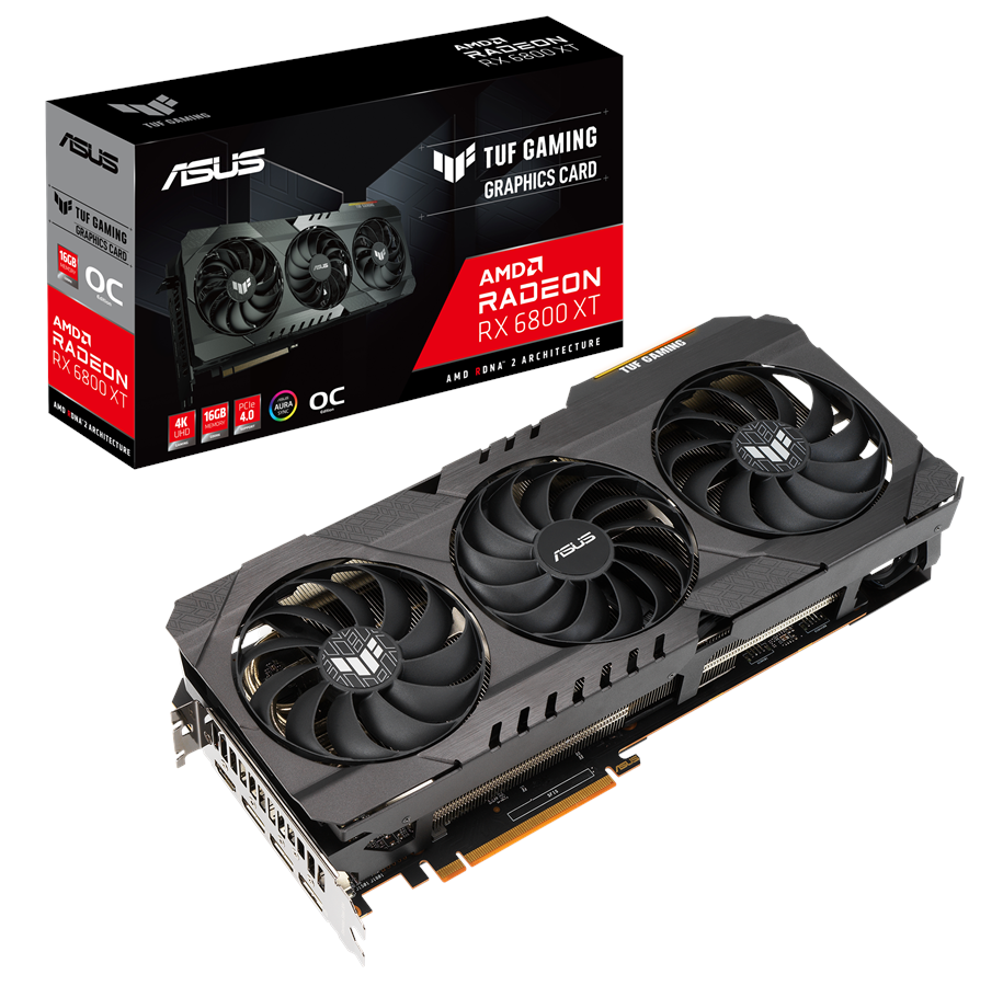 Grafikkort - ASUS Radeon RX 6800 XT TUF OC - 16GB GDDR6 RAM - Grafikkort - 90YV0FL1-M0NM00