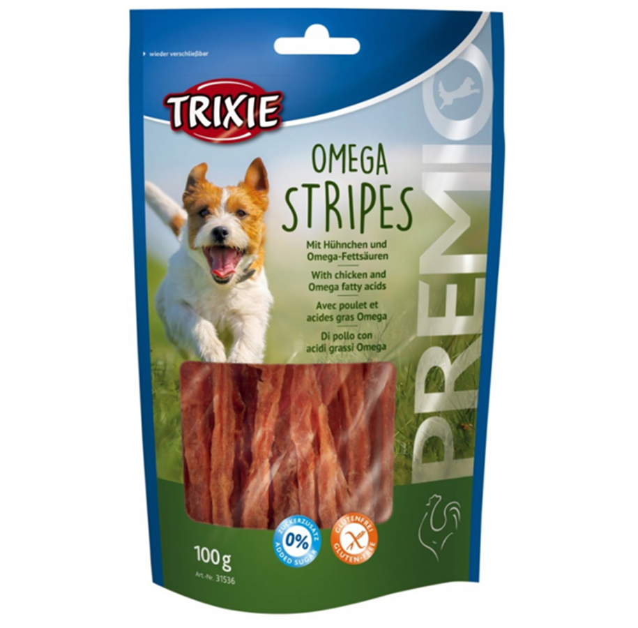 Hunde - Trixie Premio Omega Stripes Chicken 100g - TX-31536