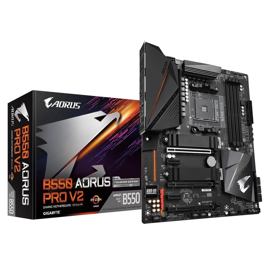 Bundkort - GIGABYTE B550 AORUS PRO V2 Bundkort - AMD B550 - AMD AM4 socket - DDR4 RAM - ATX - B550 AORUS PRO V2
