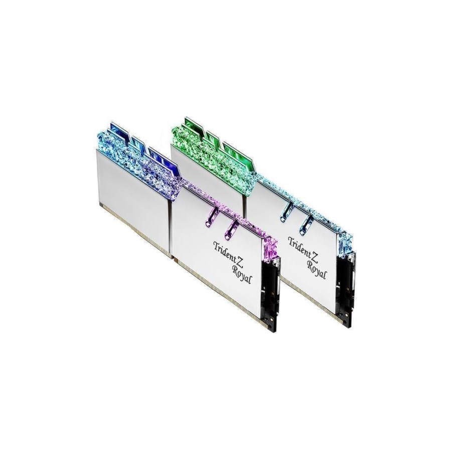RAM - G.Skill Trident Z Royal DDR4-3600 - 32GB - CL14 - Dual Channel (2 pcs) - Intel XMP - Sølv med RGB - F4-3600C14D-32GTRS