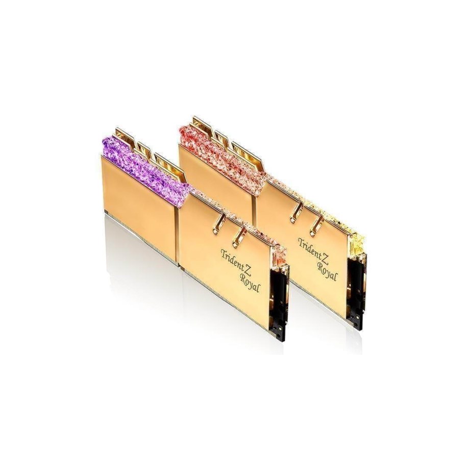 RAM - G.Skill Trident Z Royal DDR4-3600 - 32GB - CL14 - Dual Channel (2 pcs) - Intel XMP - Guld med RGB - F4-3600C14D-32GTRG