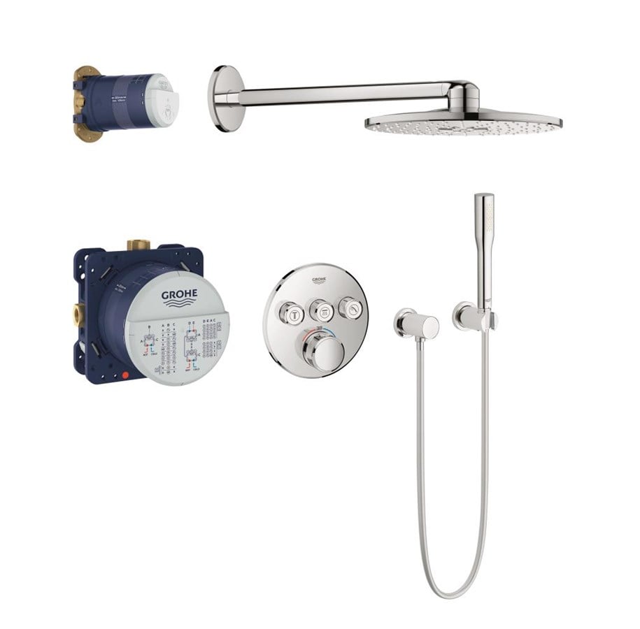 Blandingsbatterier og armaturer - Grohe Grohtherm SmartControl brusesæt med Rainshower SmartActive 310, krom - 34705000