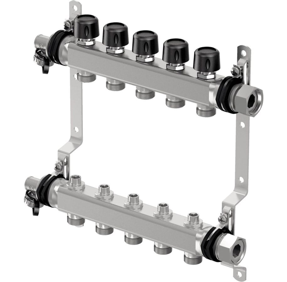 Gulvvarme - Uponor vario s fordelerrørsæt 5 kredse ls 5 x 34 euro - 1088048